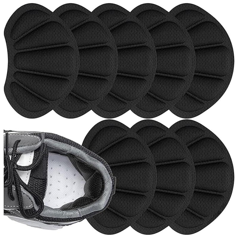 8 Pcs Heel Cushion Pads, Mesh Self-Adhesive Heel Cushion Inserts for Back of Heel, Heel Grips Pads Prevent Shoes Too Big for Women Men, Black. Shoes Too Big Inserts
